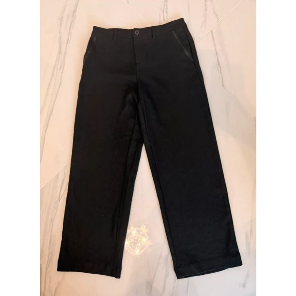 Blue Earth Black Slacks Pants Satin Stripe Pocket Women’s 8